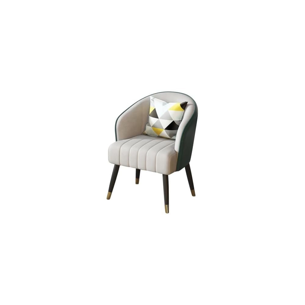 Modern Backrest Chairs Upholstered Guest Chair with Pillows,Mid Century Arm Chair for Living Room Office Hotel Lobby,Single Sofa Chair Side Accent Chair(Pink,Gold Legs)