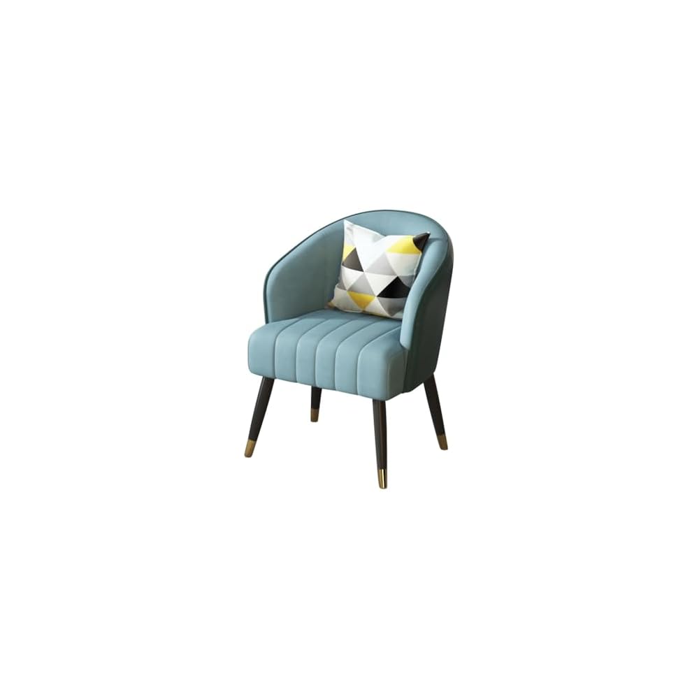 Modern Backrest Chairs Upholstered Guest Chair with Pillows,Mid Century Arm Chair for Living Room Office Hotel Lobby,Single Sofa Chair Side Accent Chair(Pink,Gold Legs)