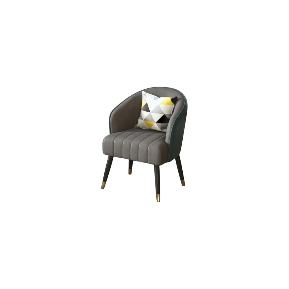 Modern Backrest Chairs Upholstered Guest Chair with Pillows,Mid Century Arm Chair for Living Room Office Hotel Lobby,Single Sofa Chair Side Accent Chair(Pink,Gold Legs)