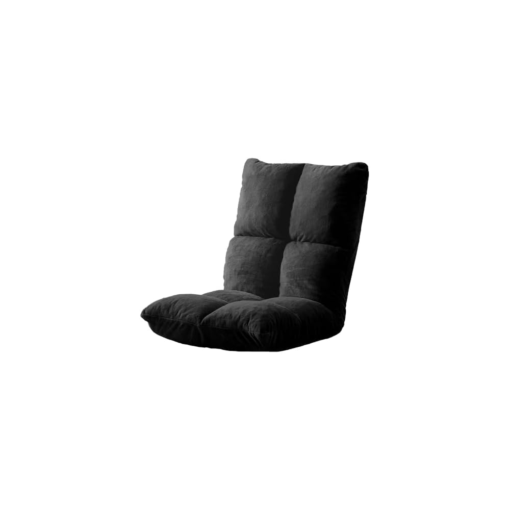Iris Plaza NFC-C Floor Chair, Reclining, Brown, 6.3 inches (16 cm), Thick, 6.3 inches (16 cm), Extra Thick Seat, Compact Size, Single Seat, Low Sofa