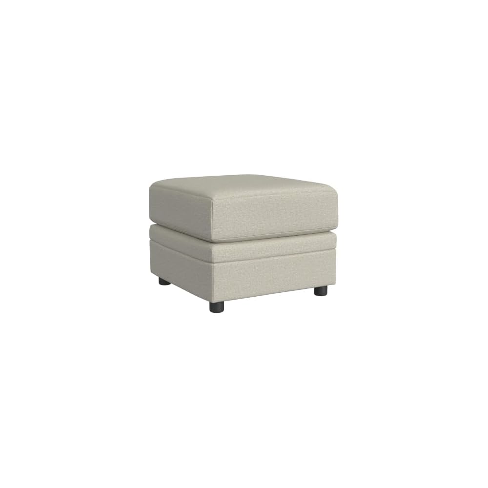 Linon KYVOS Mallory 84" Modular Three Seater Sofa with Rolled Arm in Hemp Grey Mist Includes 2 Couch Pillows