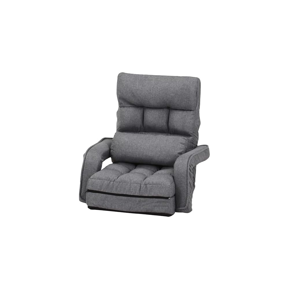 Fuji Boeki 60285 Chair Single Seater Sofa, 42 Tiers Gear, Reclining Function, 4-Way Seat Cushion, Cot, Ottoman, Width 26.4 x Depth 22.8 x Height 27.6 x Height 27.6 inches (67 x 58 x 70 cm), Navy
